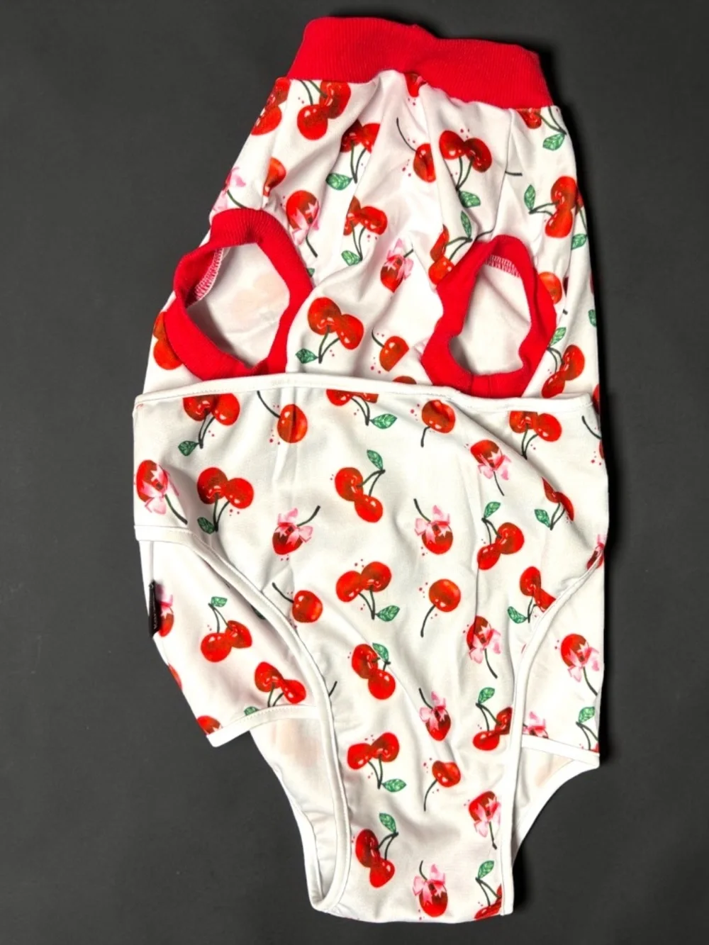 Dog Recovery Suit Large Cherry Print Surgery Onesie NWOT